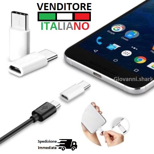 Adattatore Micro USB Type-C Originale Huawei AP52 Bianco Per P Smart Z, P10 Plus