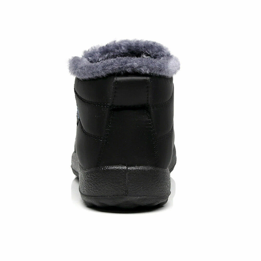 Mens Snow Boots Warm Fur Lined Ankle Waterproof Slip On Outdoor Winter Shoes Mens Snow Boots Warm Fur Lined Ankle Waterproof Slip On Outdoor Winter Shoes