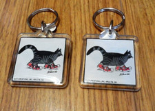 Kliban Cat Key Chain Acrylic Sneakers Vintage 2 Vintage 90s Gift Creations