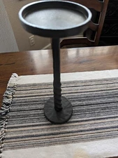 POTTERY BARN Easton Iron Pillar Candlestick - Large - NEW!