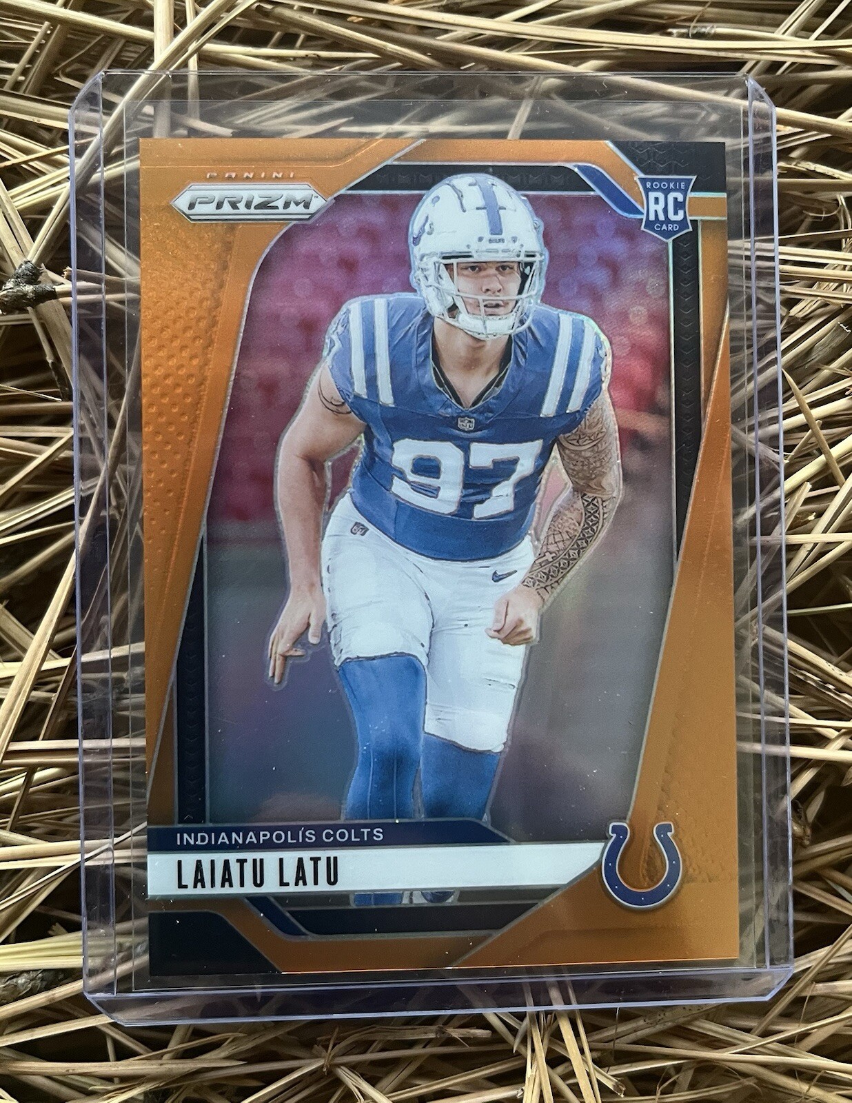 2024 Prizm Laiatu Latu Orange Prizm Rookie /249 Indianapolis Colts RC #366 nc137