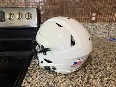 Riddell SpeedFlex Football Helmet Metallic White w/ Facemask Adult