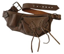 Brown Leather Fanny Pack Waist Bag Hip Belt Bag Naytures Empire