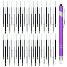 3.85'' Plastic Ballpoint Pen Refills for Click Pens Black Ink Medium Tip Lot
