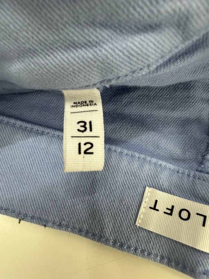 Loft Womens Shorts Size 12 Light Blue Denim Cut Off Shorts - Image 4 of 4