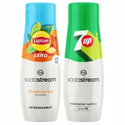 2x SodaStream Sirup Lipton Ice Tea Peach Zero Zuckerfrei + 7UP