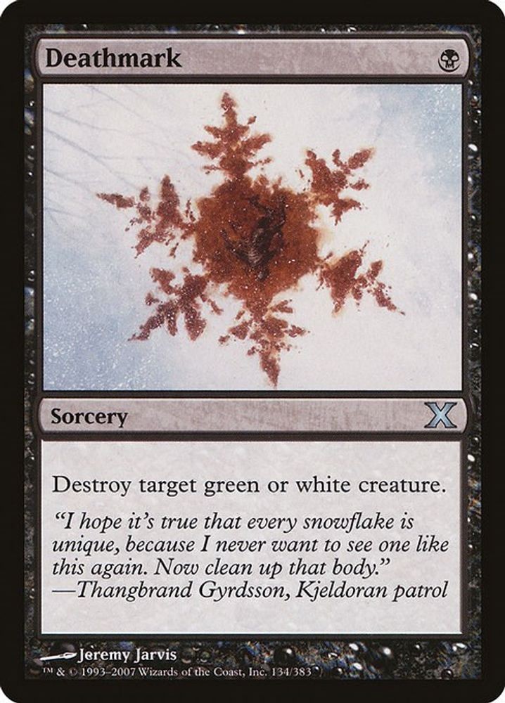 2007 Magic: The Gathering: 10E - Deathmark (#134, Uncommon, Lightly Played)