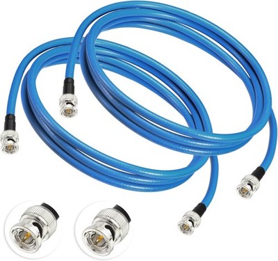 Superbat SDI Cable BNC 3G/6G/12G HD-SDI 6ft 2pcs, No Cord Reel 
