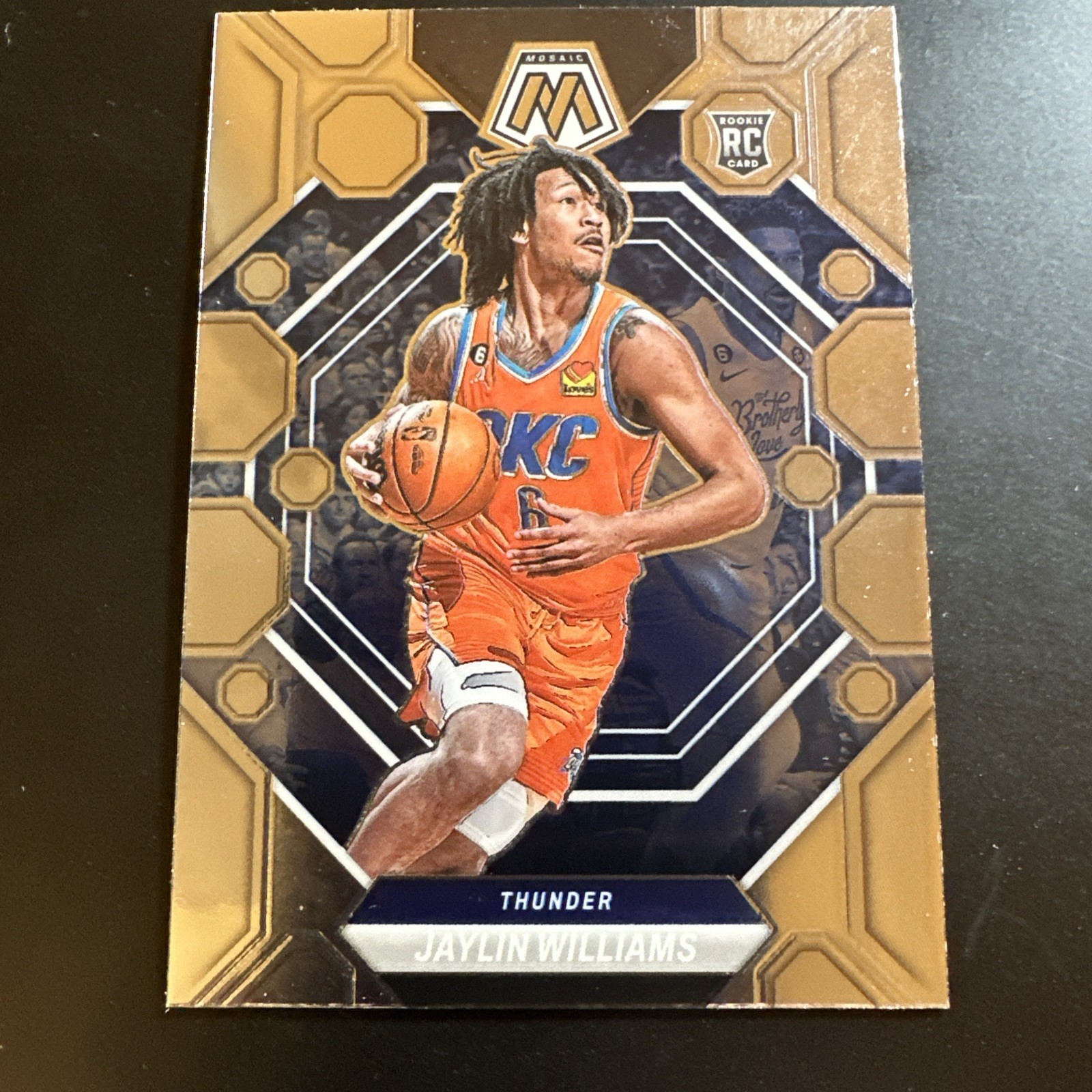 Jaylin Williams 2022-23 Panini Mosaic RC. Oklahoma City Thunder 