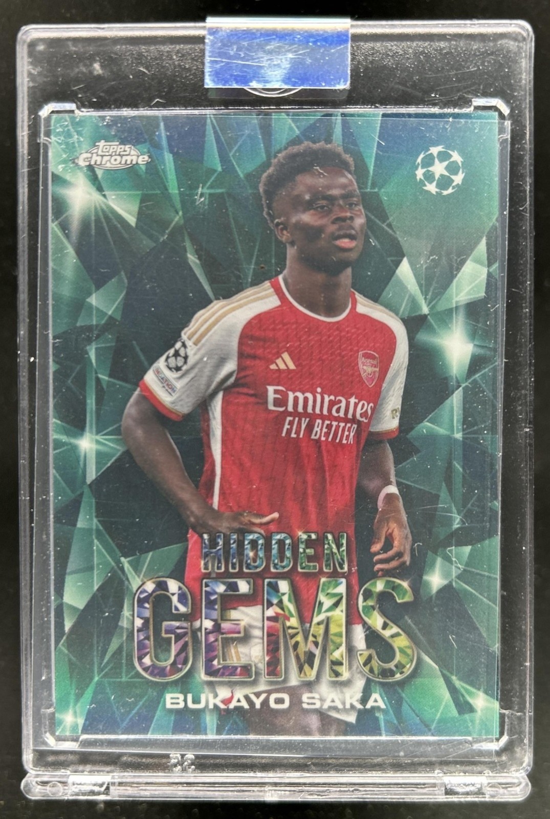 2023-24 Topps Merlin UCC Bukayo Saka Hidden Gems Chrome SP #HG-13 Arsenal