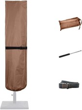 Beige Rectangular Patio Umbrella Cover Waterproof Adjustable Modern Solid
