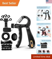 5 PCS Grip Strength Trainer Kit Hand Gripper Strengthener Forearm