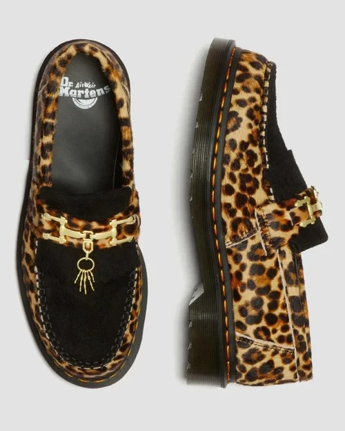 Dr.Martens Adrian Bone Snaffle レオパード NEW Dr. Martens Adrian Bone Snaffle Hair On Leopard Loafers