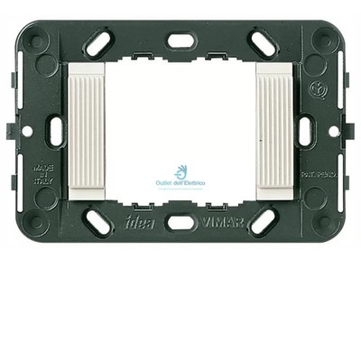 Vimar 16722.B Halterung 2 Module Rigato Einbaubox 3 Module weiß