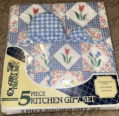 Vintage  Country Treasures  5 Piece Kitchen Gift Set New