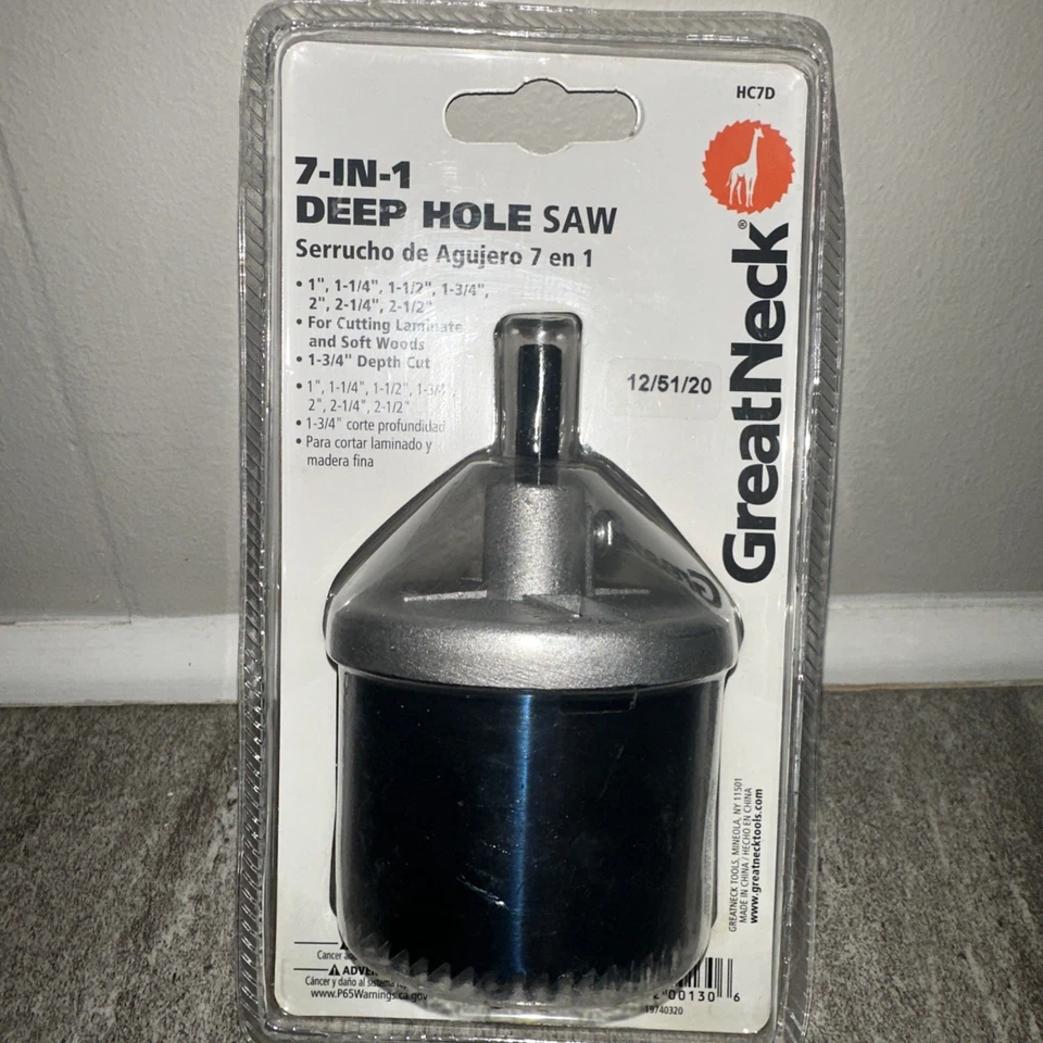 ☆Great Neck HC7D  7-in-1 Hole Saw 1 to 2-1/2 in. 1-3/4 Deep - Image 2 of 2
