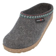 HAFLINGER Grizzly Classic Wool Clogs Grey EU 41 Unisex