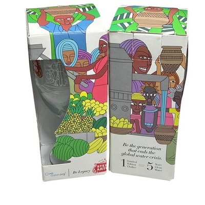 Stella Artois Uganda Set of 2 Chalice Glass Limited Edition Box Art 33cl New