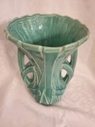 mccoy pottery turquiose strap vase