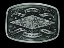 TH03114 NOS VINTAGE 1994 FARM PROGRESS SHOW BLOOMINGTON INDIANA BELT BUCKLE