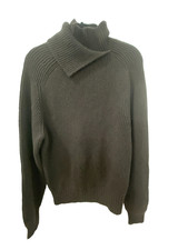 Hermes Double Collar Cashmere Knitted Sweater - Brown Size Large