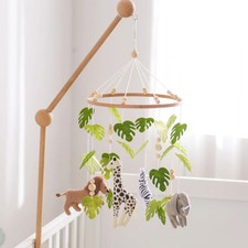 Safari Baby Mobile Handmade Jungle Nursery Decor Animals Crib Mobile
