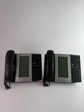 Lot of 2 Mitel 5330e IP Phone VoIP Business Desk Phones w/ Handsets & Stands