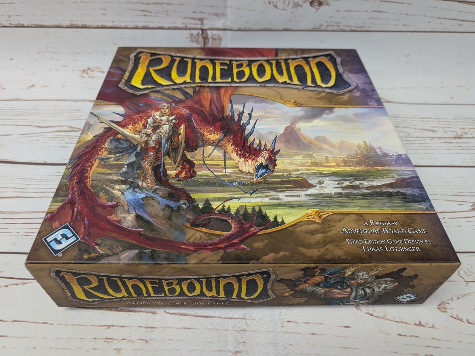 Runebound 3rd Edition Board Game Fantasy Flight Games Complete Sun Fading on Box
