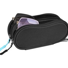 Brillenetui Weich Doppel Groß für Sonnenbrillen Brillen mit Reißverschluss Ka...