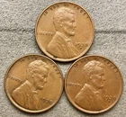 1938-p 1938-D 1938-S  Lincoln Wheat Cents - [XF EF] Extremely Fine ~ B684