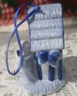 Vtg  Blue Porcelain Ornament Holy Family Adorable Mint  — photo 6