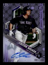2018 Bowman High Tek - Prospects Autograph Purple Diffractor Colton Welker /150