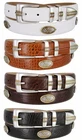 Towne Men's Genuine Full-Grain Cowhide Leather Golf Conchos Dress Belt