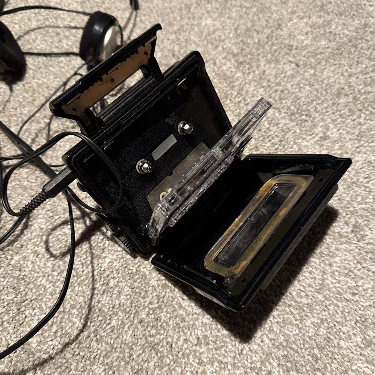 SONY WALKMAN WM-F5 Sports Walkman Black Cassette Player, For Parts