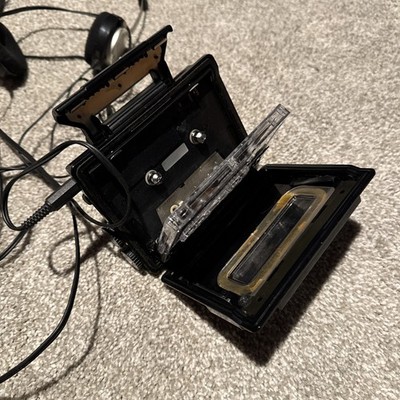 SONY WALKMAN WM-F5 Sports Walkman Black Cassette Player, For Parts