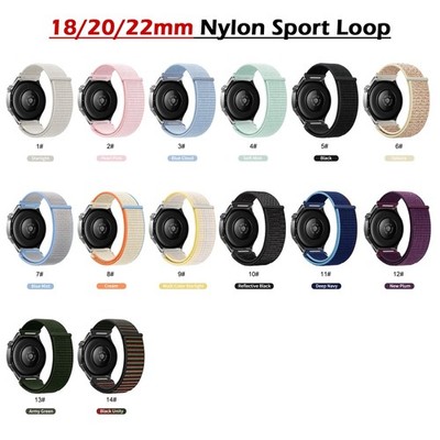 18mm 20mm 22mm Universell Schnellverschluss Nylon Sport Loop Armband Watch Strap