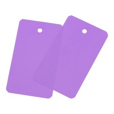 Waterproof Eyelet Hole Plastic Tags,Outdoor Tags,4x7cm Purple 100 Pcs