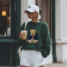 vintage Teddy Bear Gildan Crewneck Sweatshirt, Casual teddy Pullover