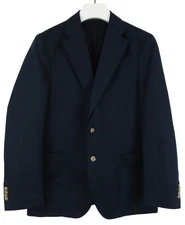 SUITSUPPLY Havana Washed Blazer Men's UK 44 Blue Single-Breasted Linen Blend