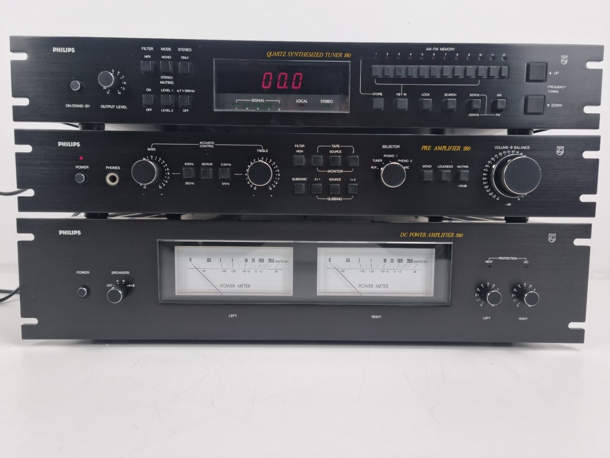 Philips (Black Tulip) 22AH380 Stereo Amp- 22AH180 Tuner-22AH280