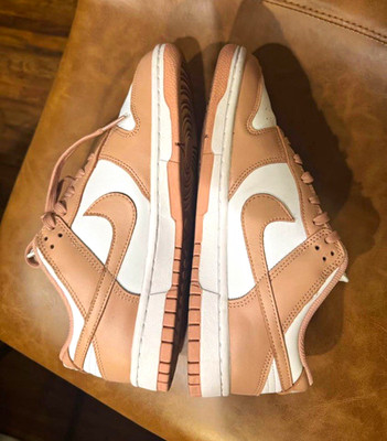 Nike Dunk Low Men s Pink/White Colorblock Low Top Lace-Up Sneaker