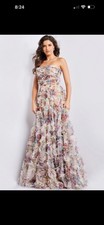 Jovani A Line Gown 38650 Ruffles