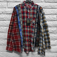 Rebuild by Needles Zipper Plaid Flannel Cotton Long Sleeve Button-Up XL NWT