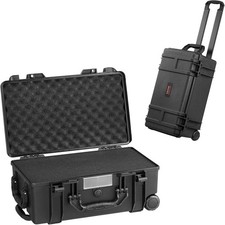 Weatherproof Hard Case w/ Foam Wheels Handle IP67 21.7"