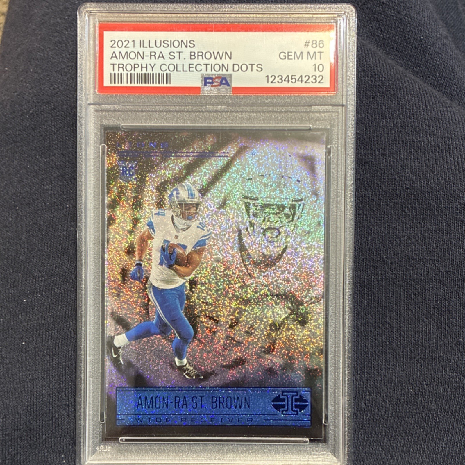 Amon-Ra St. Brown Panini Illusions #86 Trophy Collection Dots