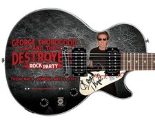 George Thorogood Signed Custom Graphics Gibson Epiphone Guitar ACOA