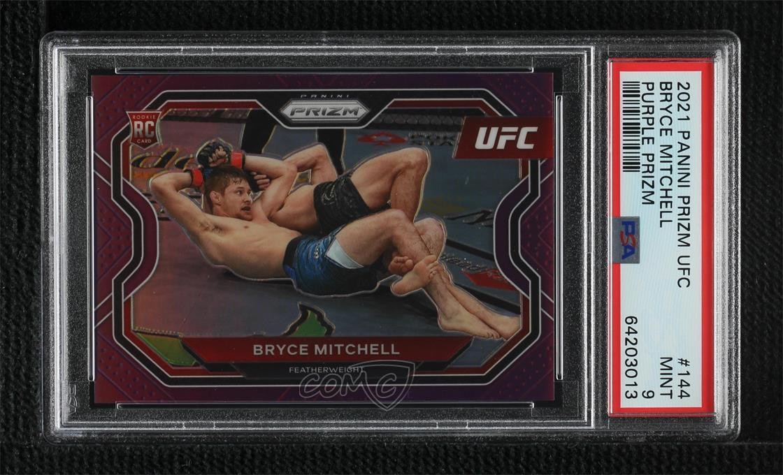2021 Panini Prizm UFC Purple Prizm 20/149 Bryce Mitchell #144 PSA 9 MINT 1g2c