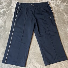 Kids NIKE Mid-Length Active Pants Medium 8-10 Dark Blue