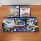 LOT OF 5 PS4 GAMES NEED FOR SPEED LEGO AVENGERS TRACKMANIA BUNDLE