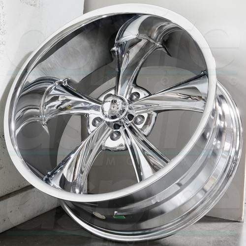 One 18x8 Ridler 695 5x114.3 0 Chrome Wheel Rim 83.82 - Picture 3 of 3